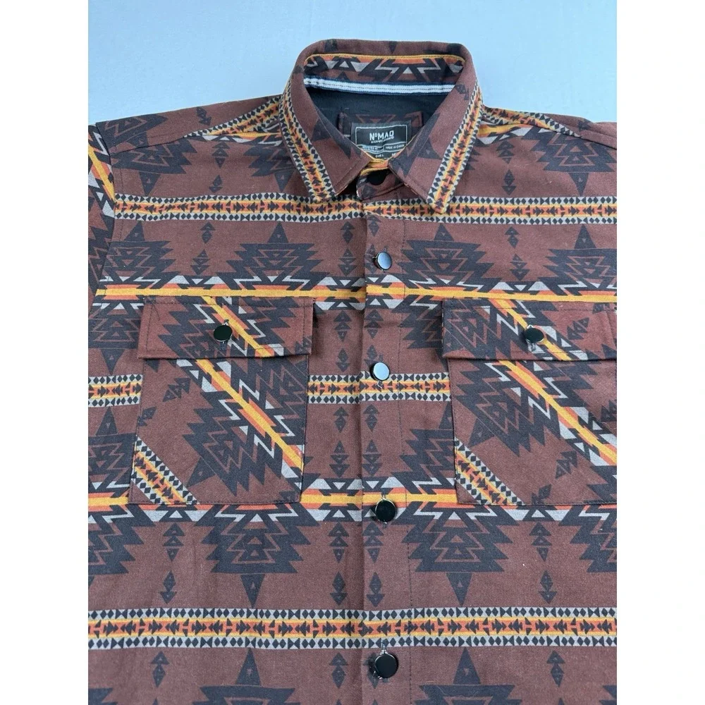 Nomad Craft & Flow Aztec Western Shirt Jacket Shacket Men's L